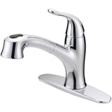 Kelby Single Handle Pull-Out Kitchen Faucet with Dual Spray - Chrome