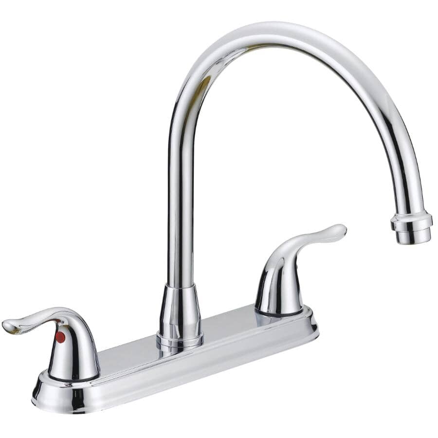 Merton 2 Handle Kitchen Faucet - with High Arc Spout, Chrome