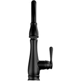 Whitley Single Handle Pull-Down Kitchen Faucet - with Dual Spray, Matte Black
