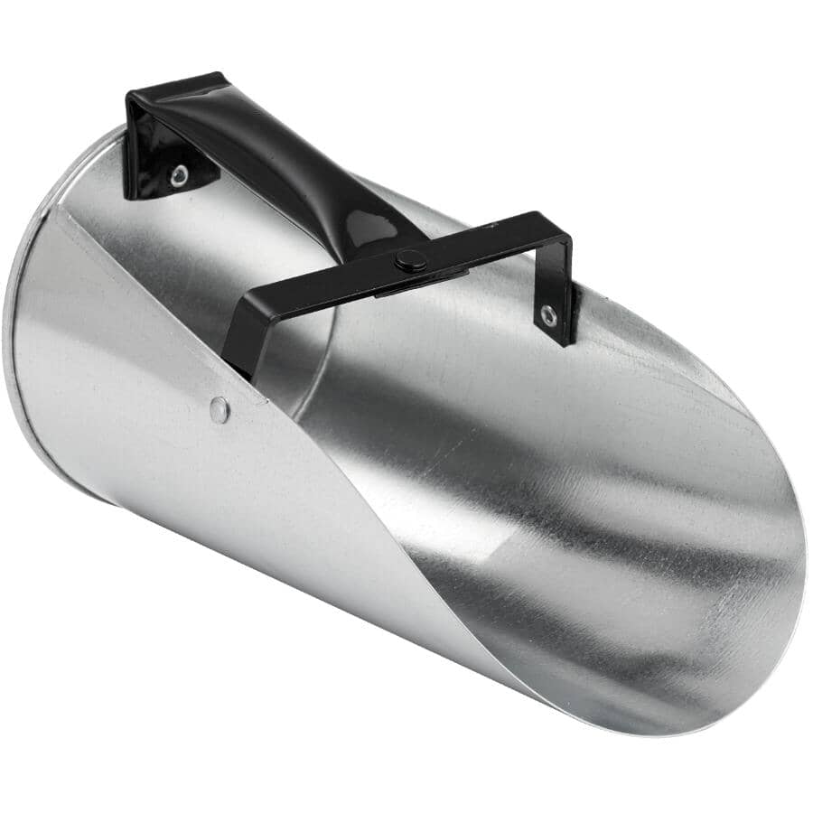 Galvanized Steel Grain / Feed Scoop - 2 Qt