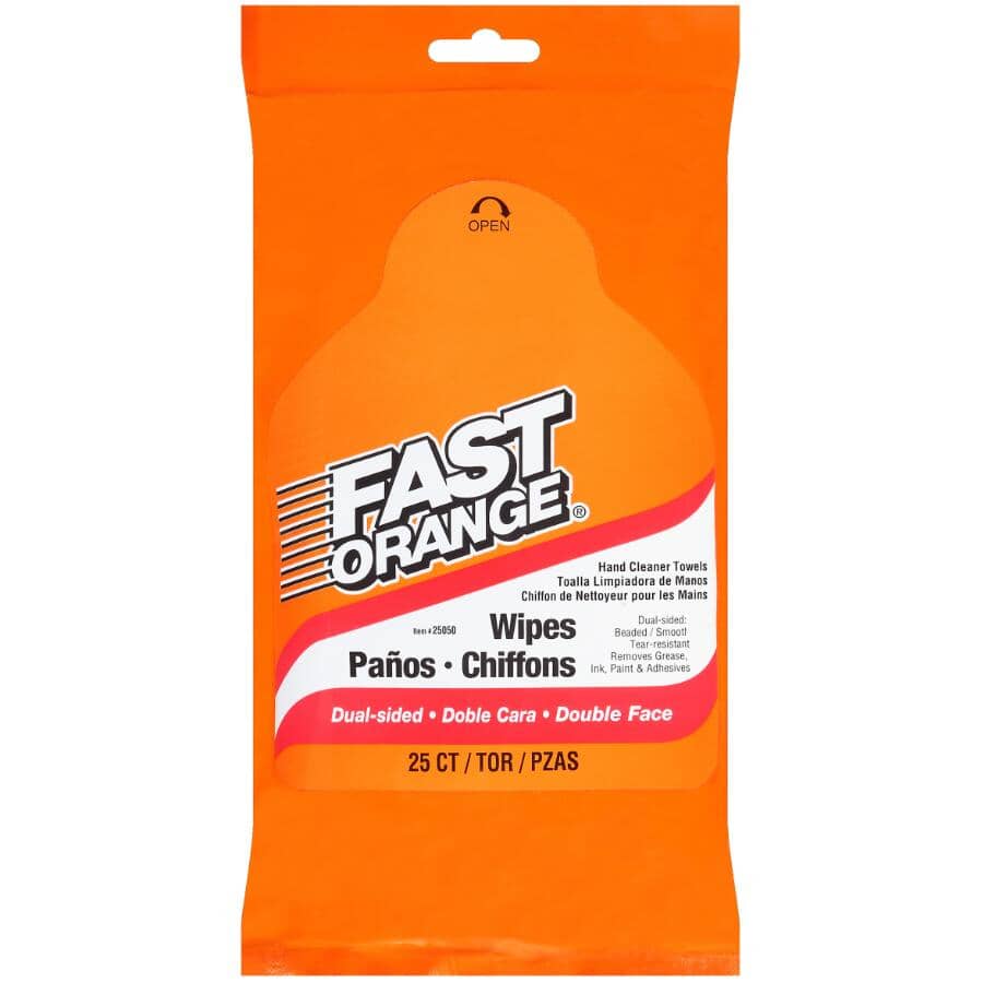 Hand Cleaner Towel Wipes - Citrus, 25 Pack