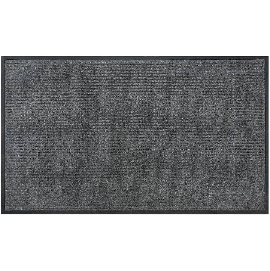 Ribbed Door Mat - Black, 36" x 60"