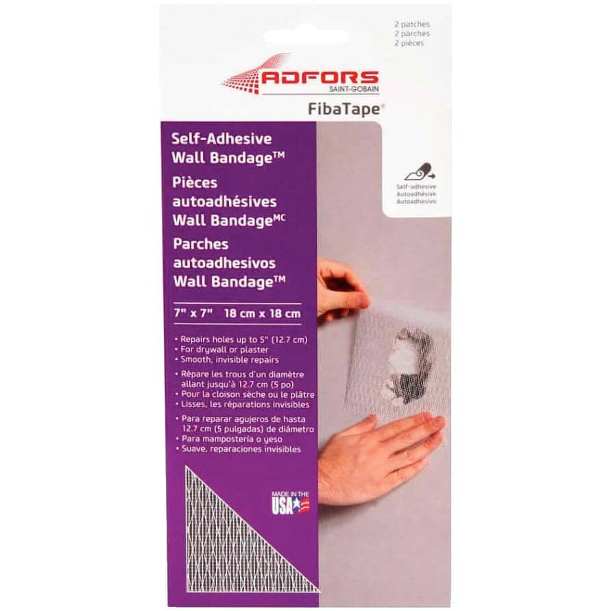 Wall Bandage - 7" x 7", 2 Pack