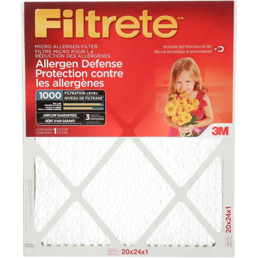Allergen Defense Micro Allergen Furnace Filter - 20" x 24" x 1"