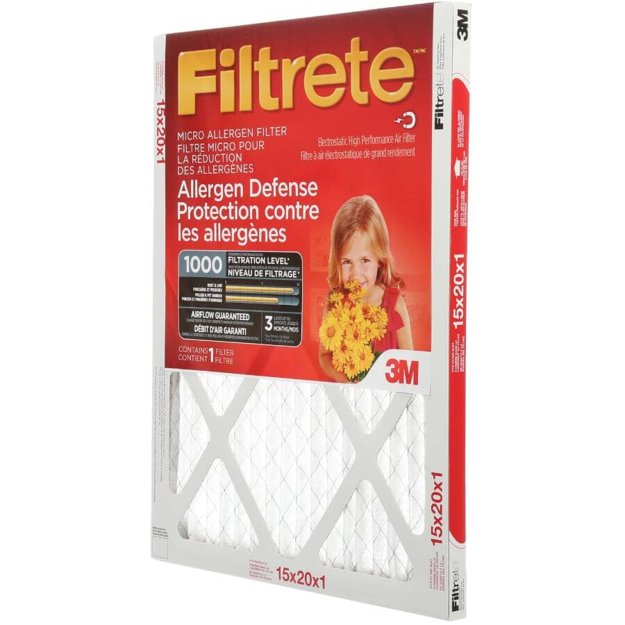 Allergen Defense Micro Allergen Furnace Filter - 15" x 20" x 1"