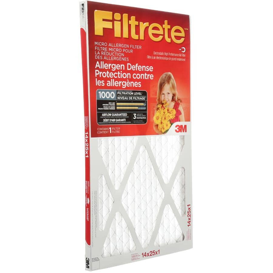 Allergen Defense Micro Allergen Furnace Filter - 14" x 25" x 1"