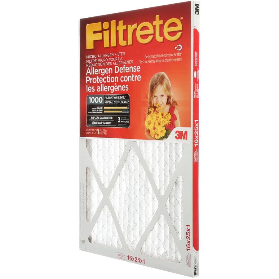 Allergen Defense Micro Allergen Furnace Filter - 16" x 25" x 1"