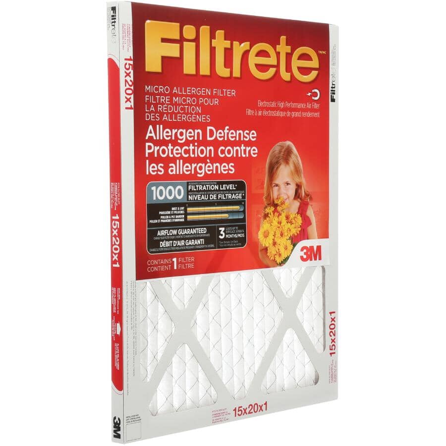 Allergen Defense Micro Allergen Furnace Filter - 15" x 20" x 1"