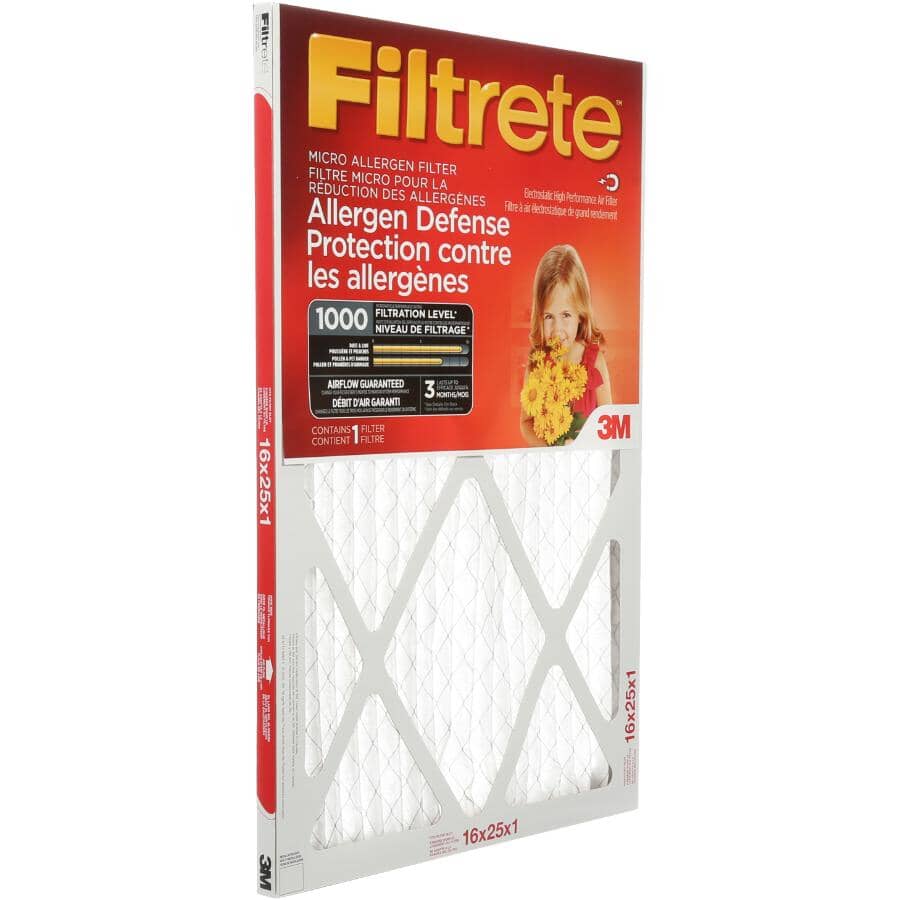Allergen Defense Micro Allergen Furnace Filter - 16" x 25" x 1"
