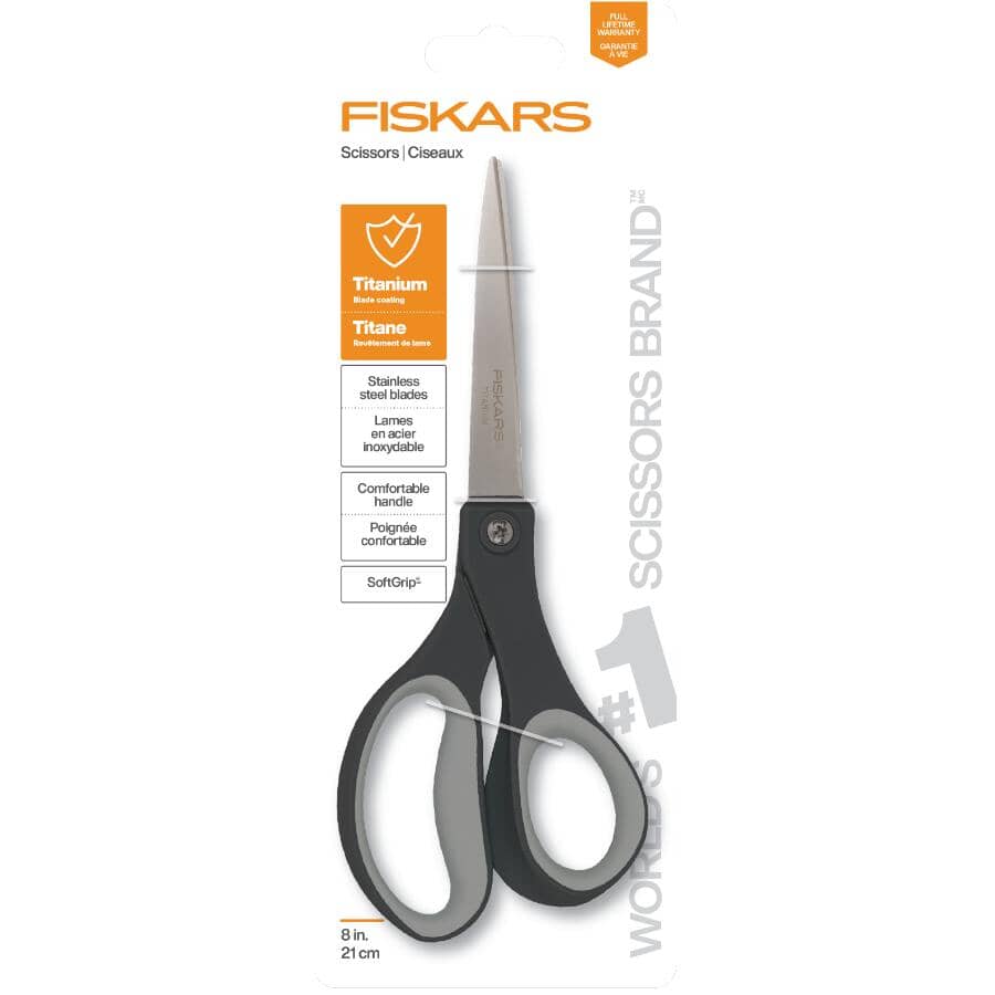 Everyday Titanium Scissors with SoftGrip - 8"
