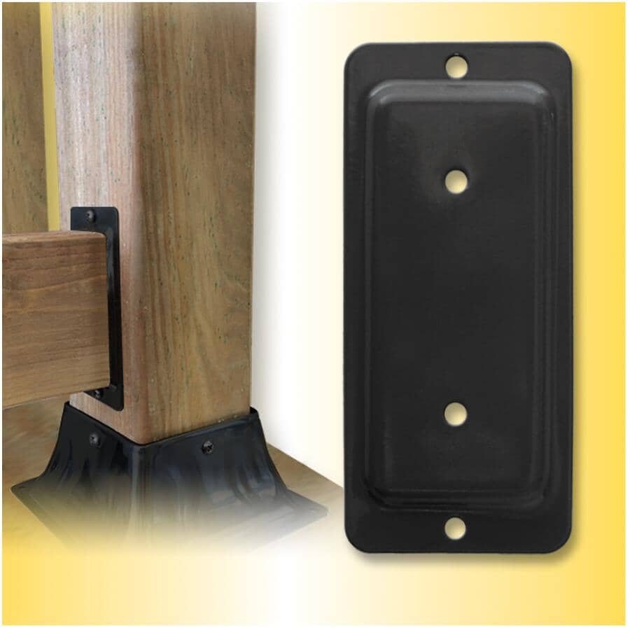 2" x 4" Wood to Wood Black Connector