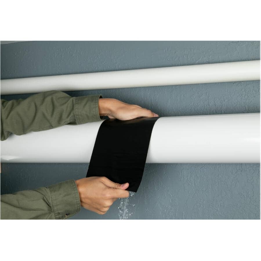 As Seen On TV Rubberized Waterproof Tape - Black, 4" x 5'