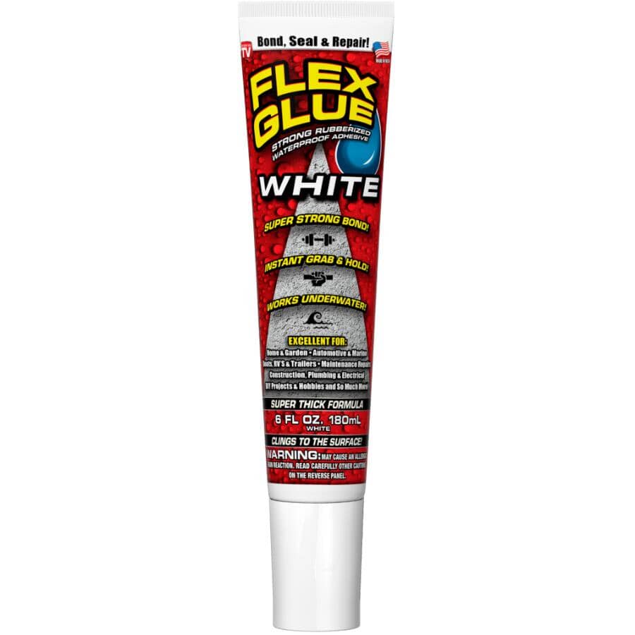 Strong Rubberized Waterproof Adhesive - White, 6 oz