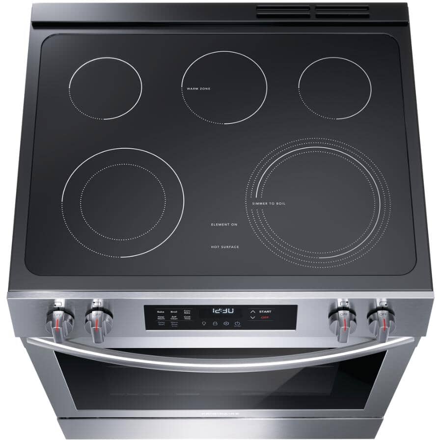 30" 5.3 cu. ft. Freestanding Smooth Top Electric Range (FCFE308CAS) - Convection + Self-Cleaning, Stainless Steel