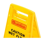 Bilingual Wet Floor Sign - Yellow, 25"