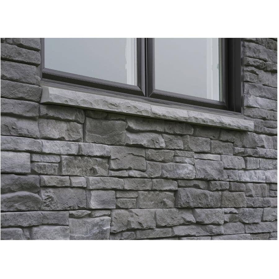 20" Ash Fusion Stone Sloped Sill Siding