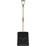 13.9" Poly Blade Snow Shovel - with Stained Ash Handle