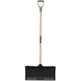 21" Poly Blade Snow Pusher - with Stained Ash Handle