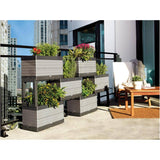 5 Piece Grey Modular Garden Planter Kit