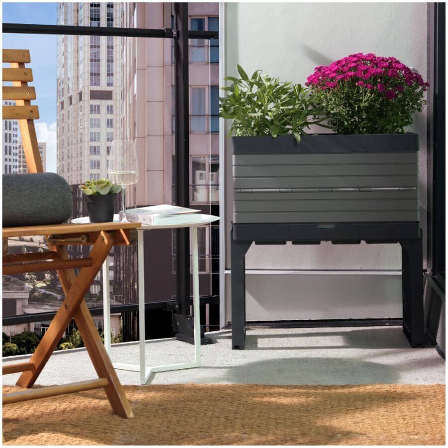 5 Piece Grey Modular Garden Planter Kit