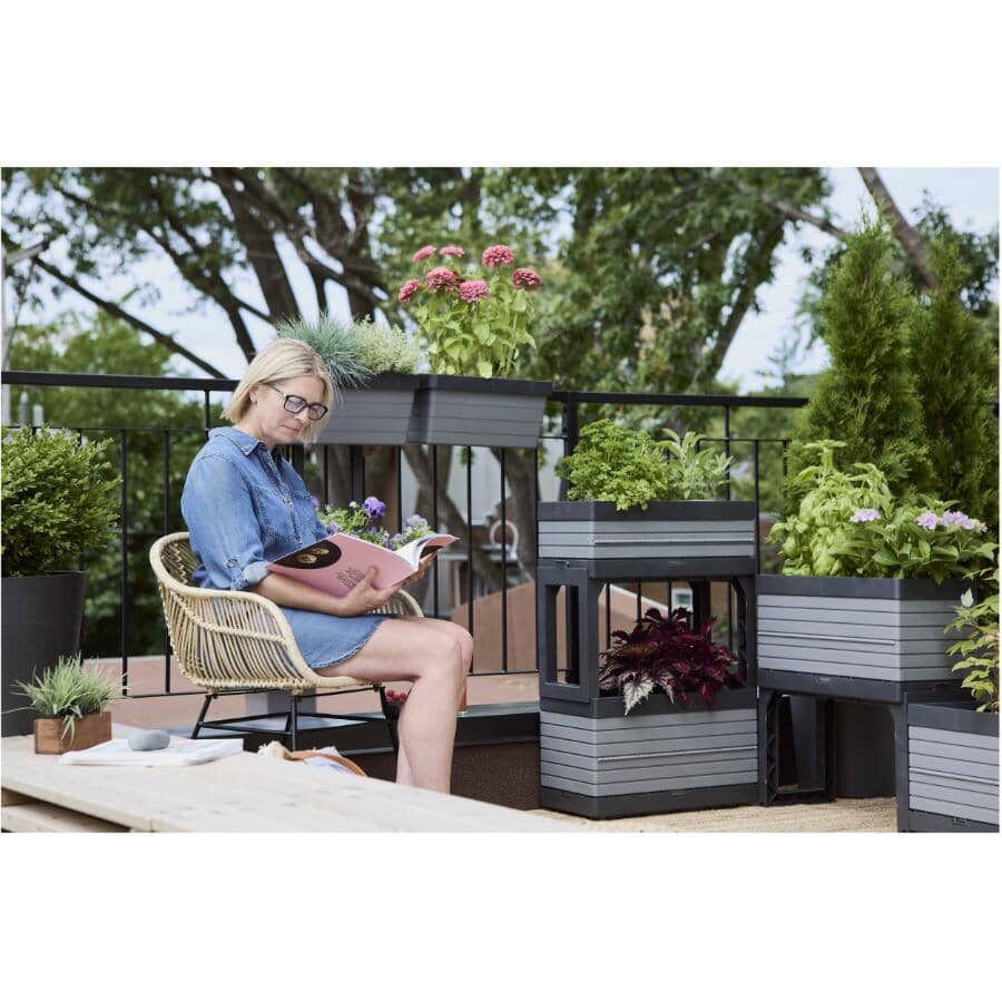 Botanica Hanging Garden with Straps - Grey, 2 Pack