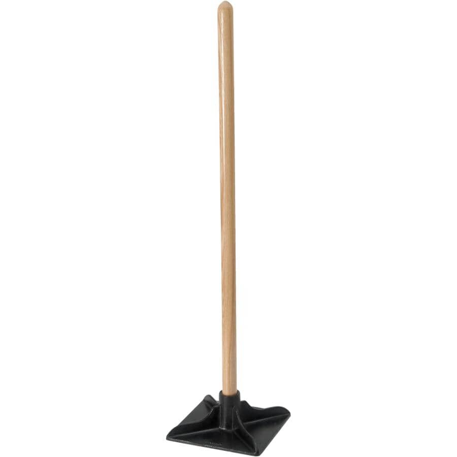 Steel Hand Tamper with Wood Handle - 10" x 42"