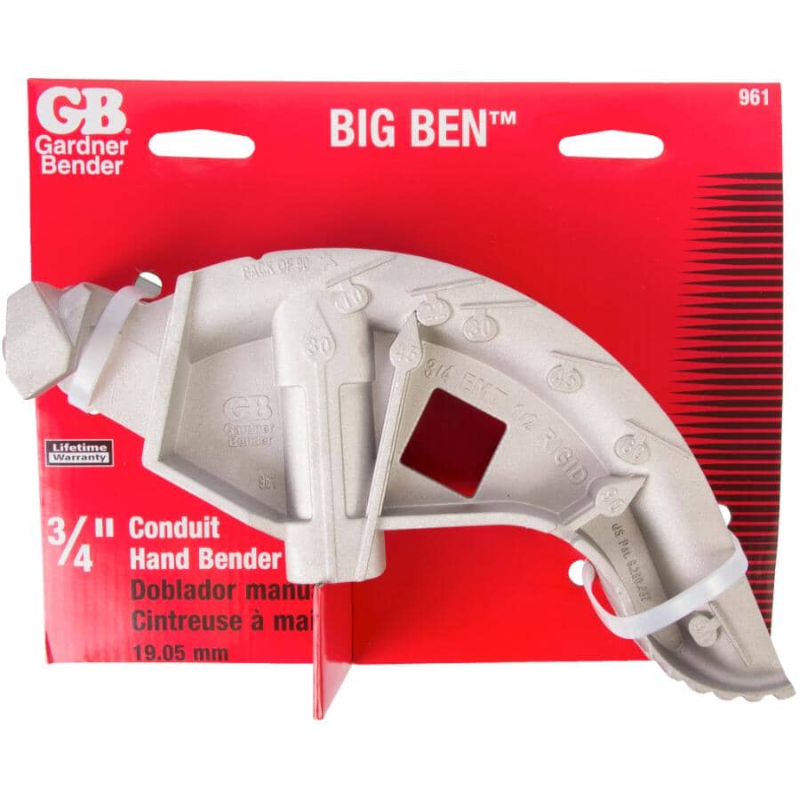 3/4" EMT & 1/2" Rigid Big Ben Aluminum Hand Bender