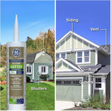 Gutter & Flashing Silicone II Sealant - Clear, 298 ml