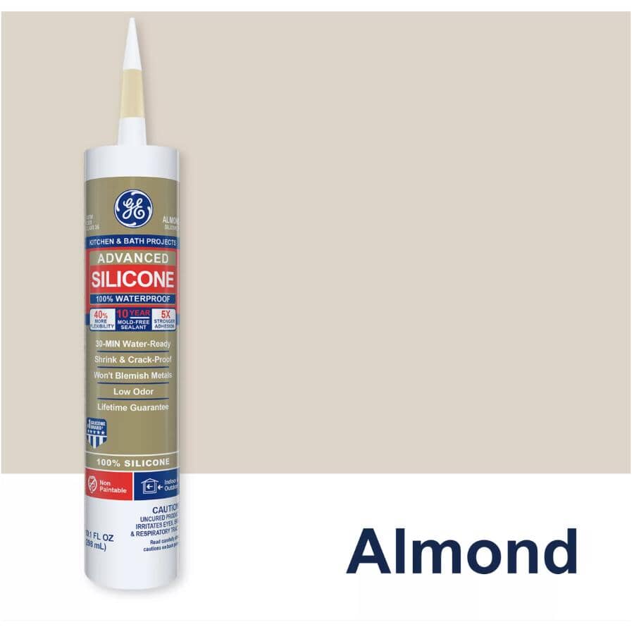 Kitchen & Bath Silicone II Sealant - Almond, 298 ml