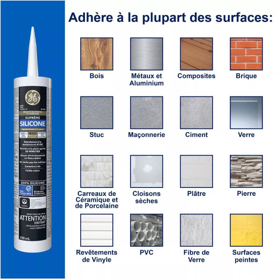 Kitchen & Bath Supreme Silicone II Sealant - Clear, 298 ml