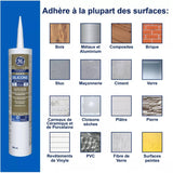 Multi Purpose Silicone II Sealant - Light Grey, 298 ml