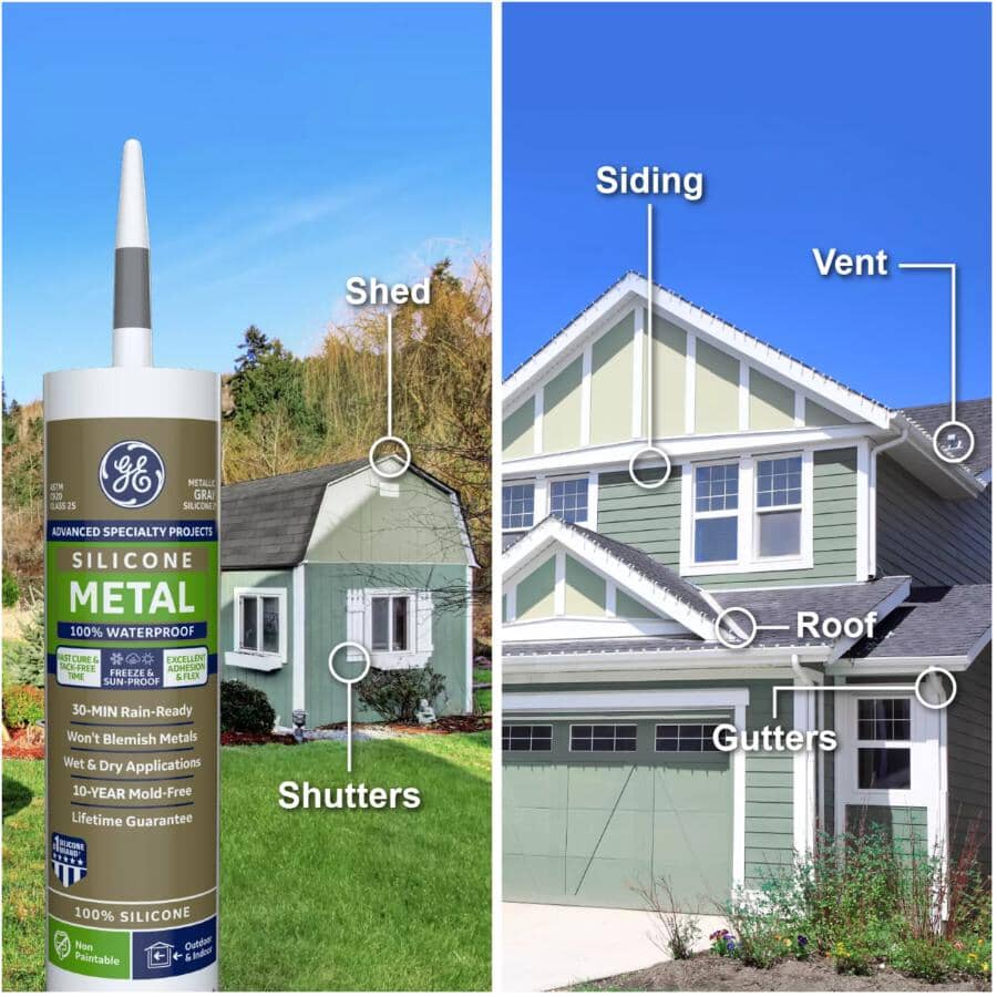 Multi Purpose Silicone II Sealant - Aluminum, 298 ml