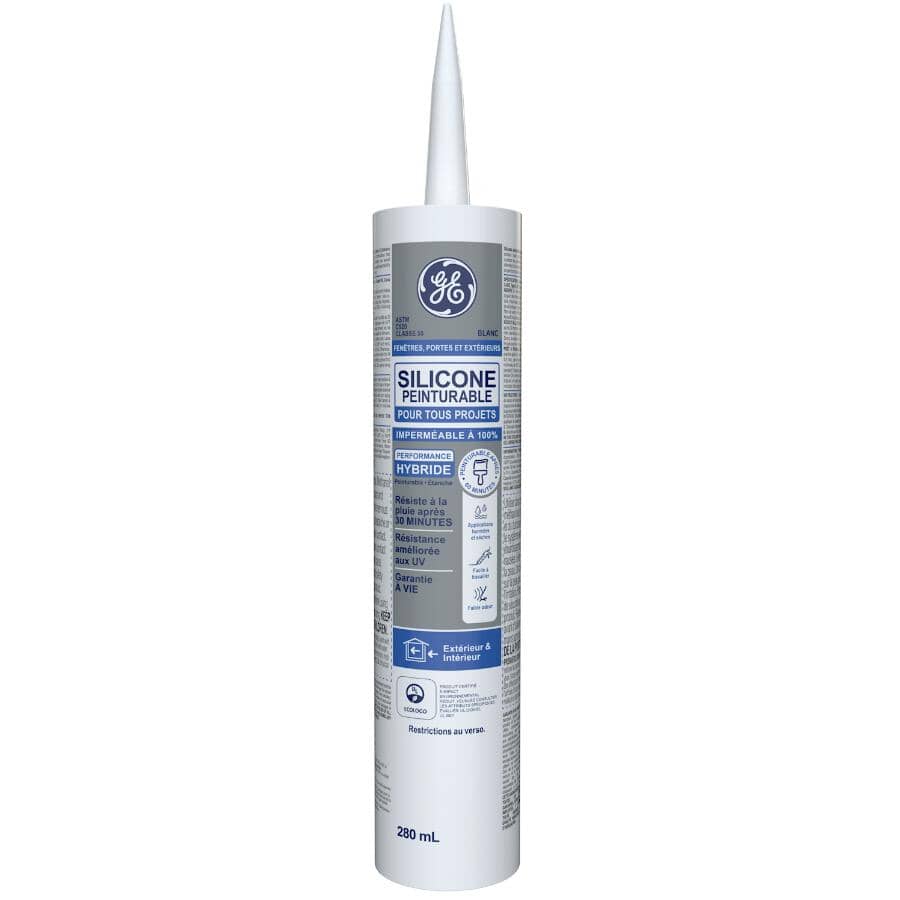 Paintable Window & Door Silicone Sealant - White, 280 ml