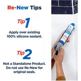 Re-New Kitchen & Bath Silicone Caulking - White, 280 ml
