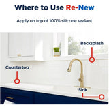 Re-New Kitchen & Bath Silicone Caulking - White, 280 ml