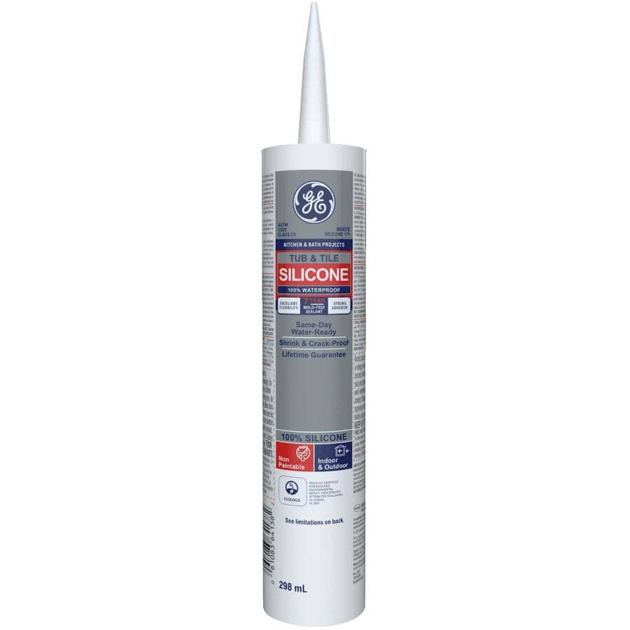 Tub & Tile Silicone Sealant - White, 298 ml