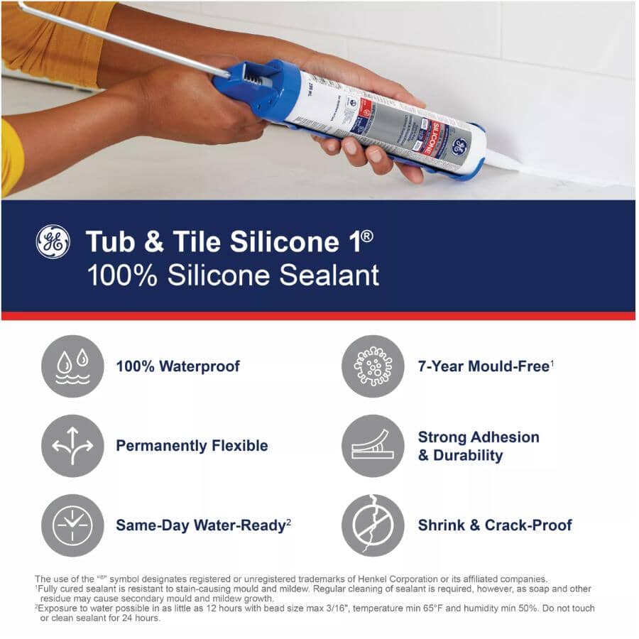 Tub & Tile Silicone Sealant - Clear, 298 ml
