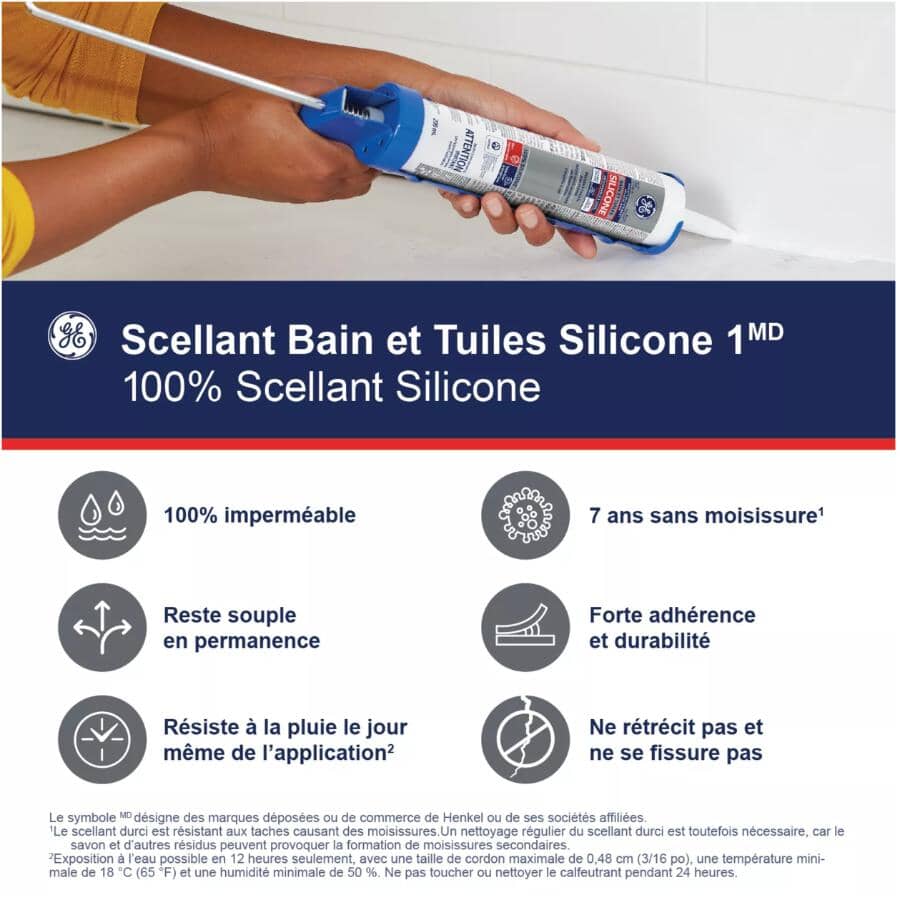 Tub & Tile Silicone Sealant - White, 298 ml