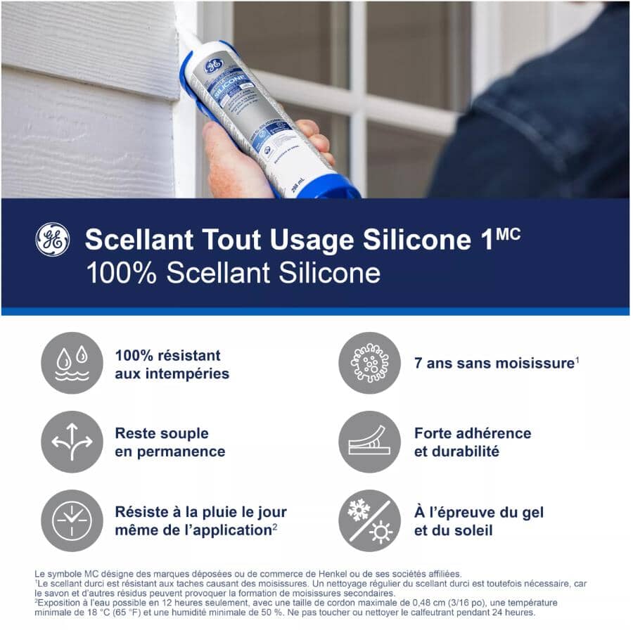 Window & Door All Purpose Silicone Sealant - Clear, 298 ml