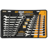 Metric & SAE Ratchet Wrench Set - 20 Piece