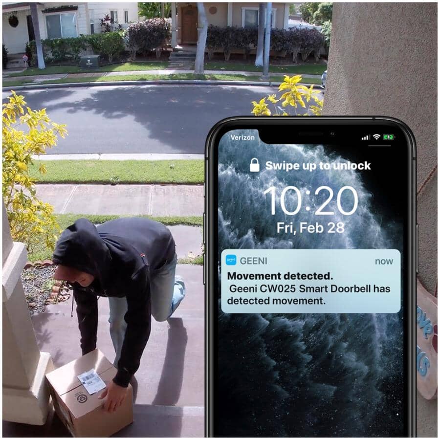 HD Video Security Doorbell - with Wi-Fi, Wired