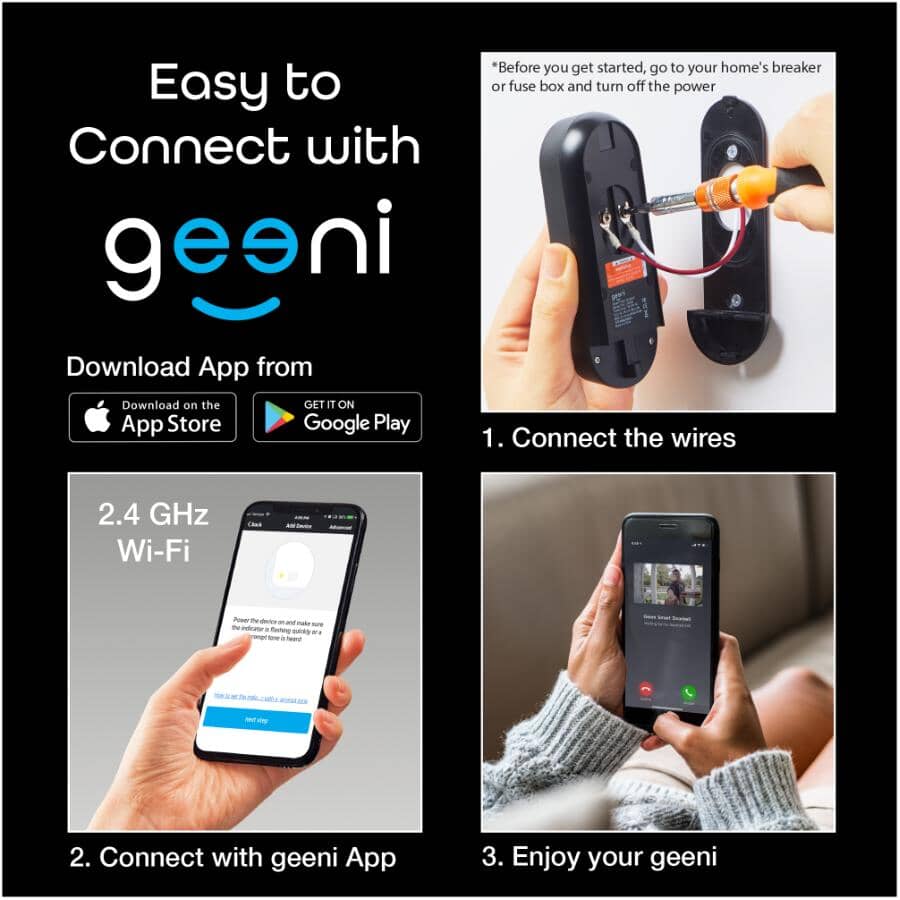 HD Video Security Doorbell - with Wi-Fi, Wired