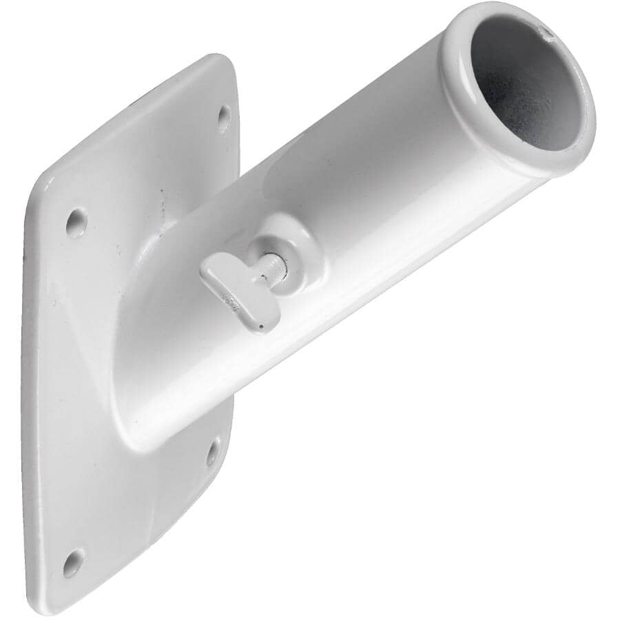 1" Cast Aluminum Flagpole Bracket - White