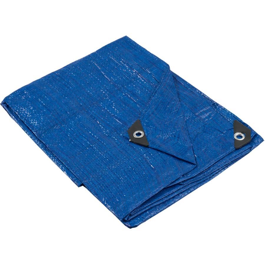 6' x 8' Light Duty Blue Poly Tarp