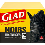 31" x 42" Extra Large Black Garbage Bags - 20 Pack
