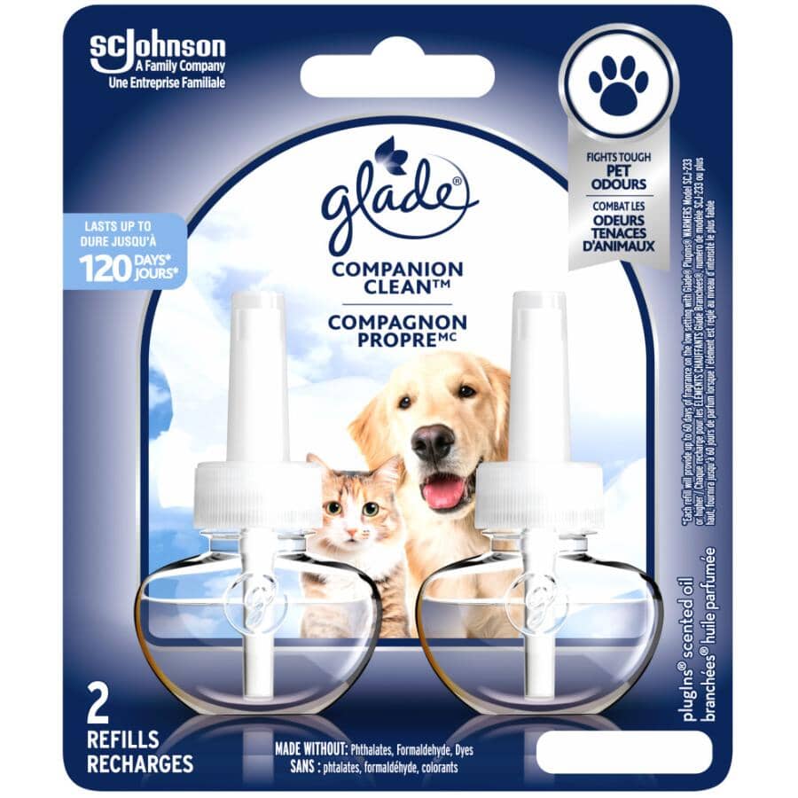 Pet Companion Clean Scented Oil Plug-In Air Freshener Refills - 2 Pack