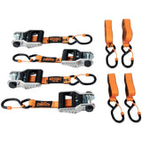 1500 lb Light Duty Ratchet Straps - 1" x 12', 4 Pack
