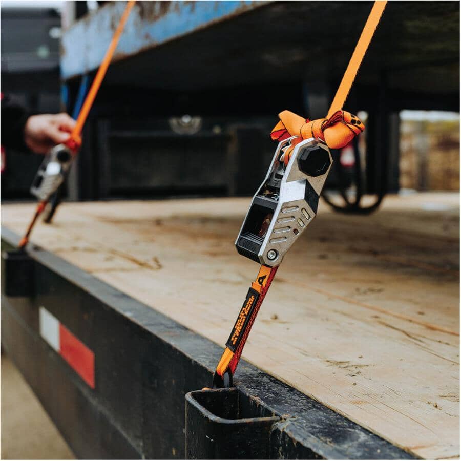 1500 lb Light Duty Ratchet Straps - 1" x 12', 4 Pack