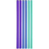 Reusable Silicone Straw Set - 6 Piece