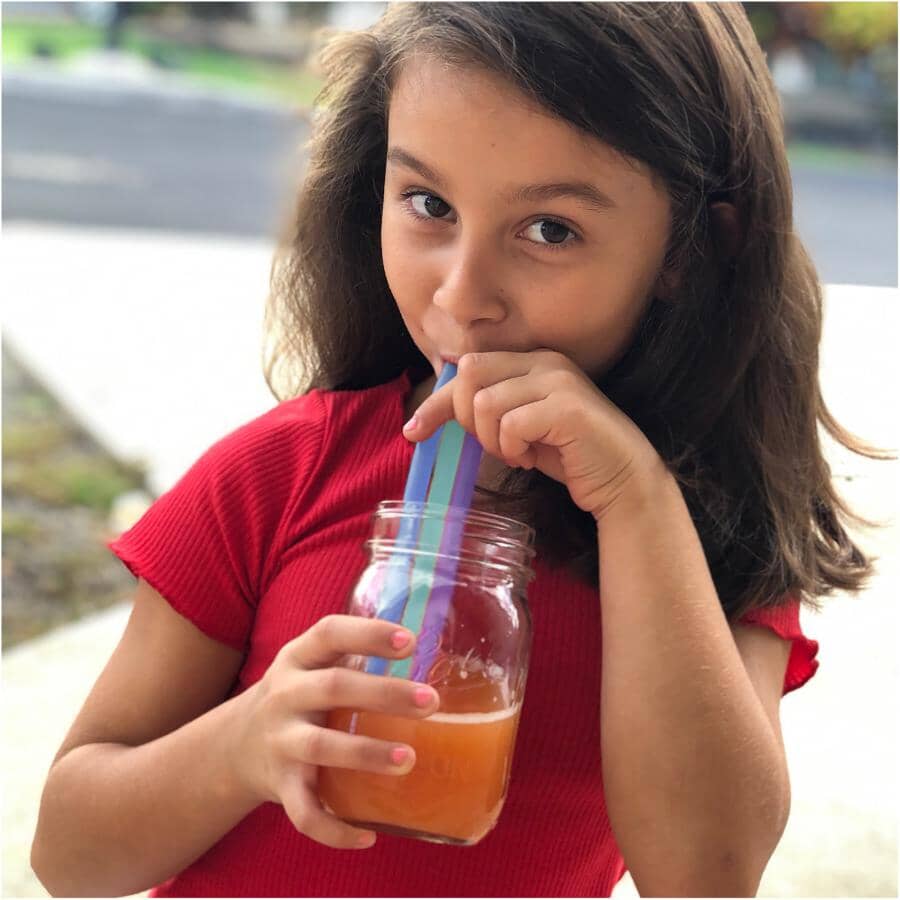 Reusable Silicone Straw Set - 6 Piece